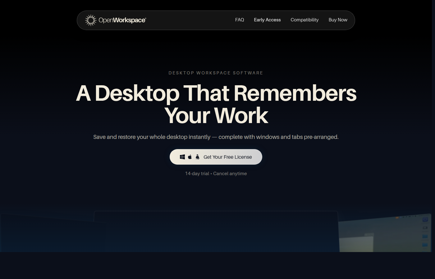 OpenWorkspace — A Desktop That Remembers Your Work